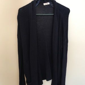 Blue knitted cardigan